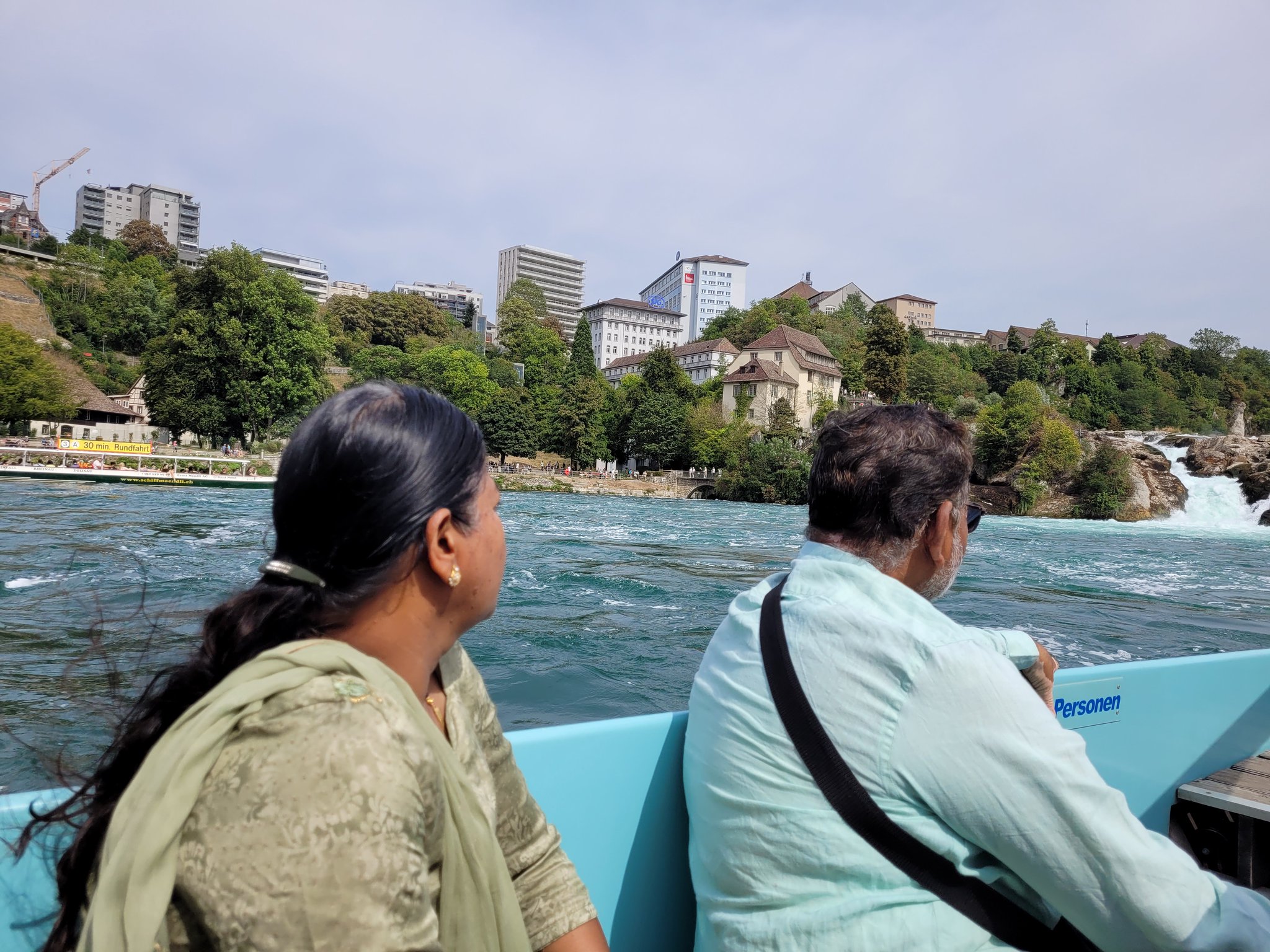 Enjoying the view from boat